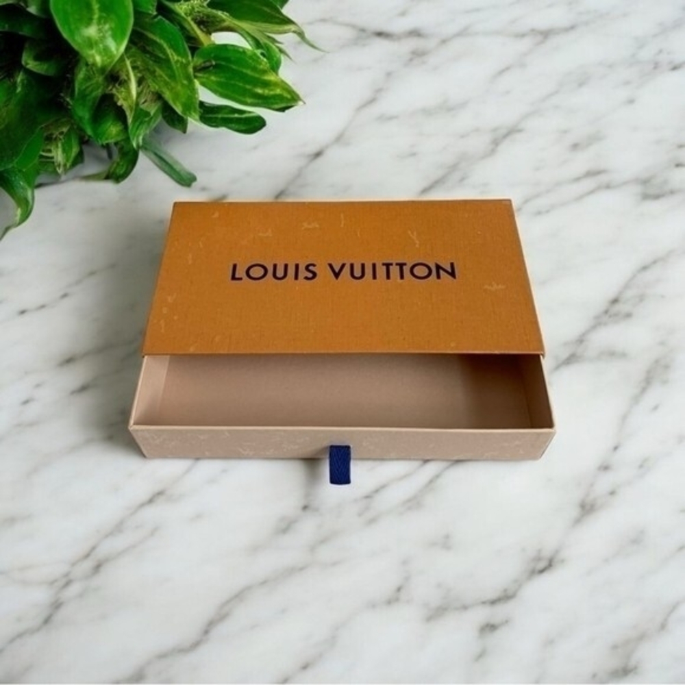 Authentic Louis Vuitton Orange Drawer Gift Box 10x5x2 Storage Organizer Good+